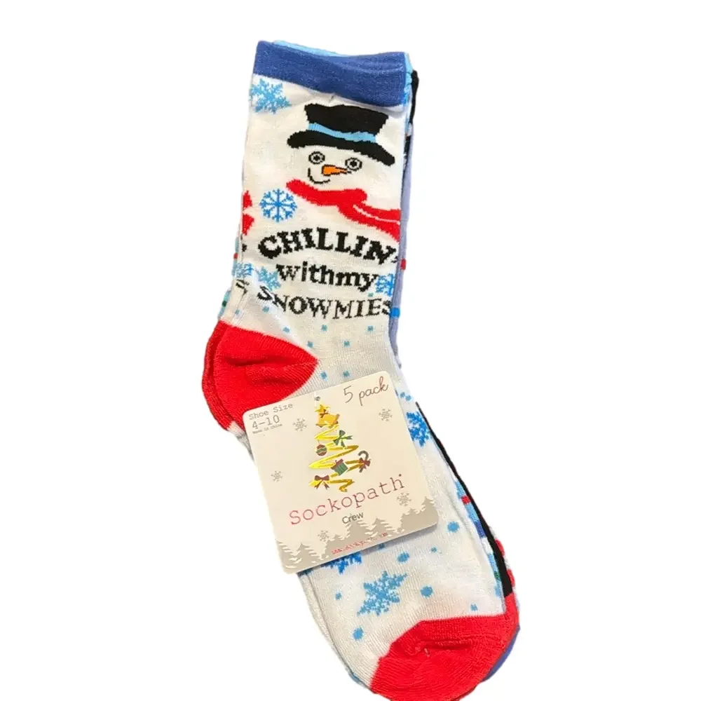 Bundle Sockopath Holiday Crew Socks 5 Pair NWT